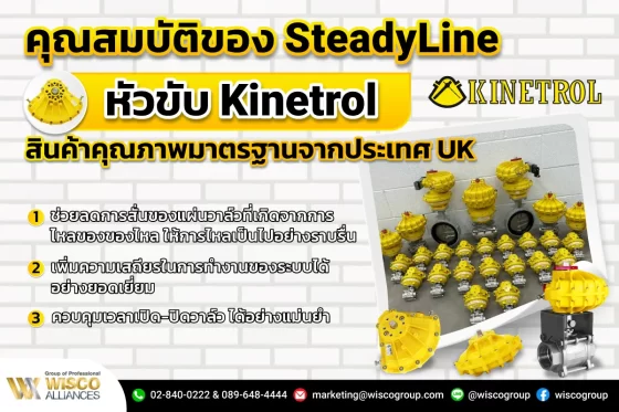 คุณสมบัติของ SteadyLine หัวขับ Kinetrol สินค้าคุณภาพมาตรฐานจากประเทศ