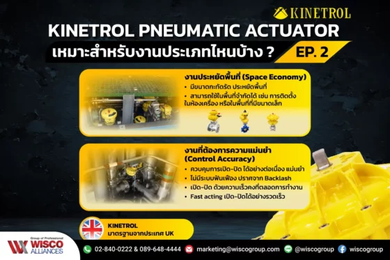 หัวขับ Kinetrol Pneumatic Actuator เหมาะสำหรับงานประเภทไหนบ้าง EP.2