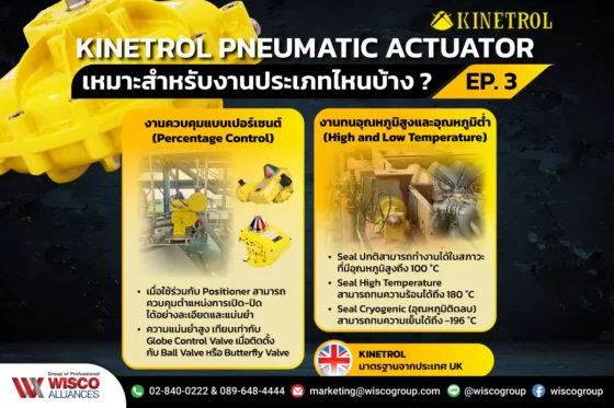 หัวขับ Kinetrol Pneumatic Actuator เหมาะสำหรับงานประเภทไหนบ้าง EP.3