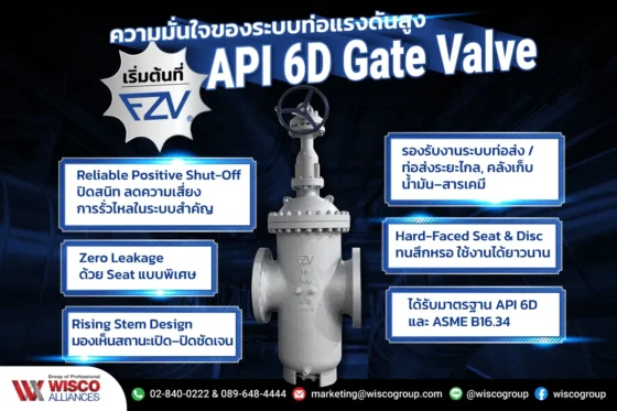 ความมั่นใจของระบบท่อแรงดันสูง เริ่มต้นที่ FZV API 6D Gate Valve